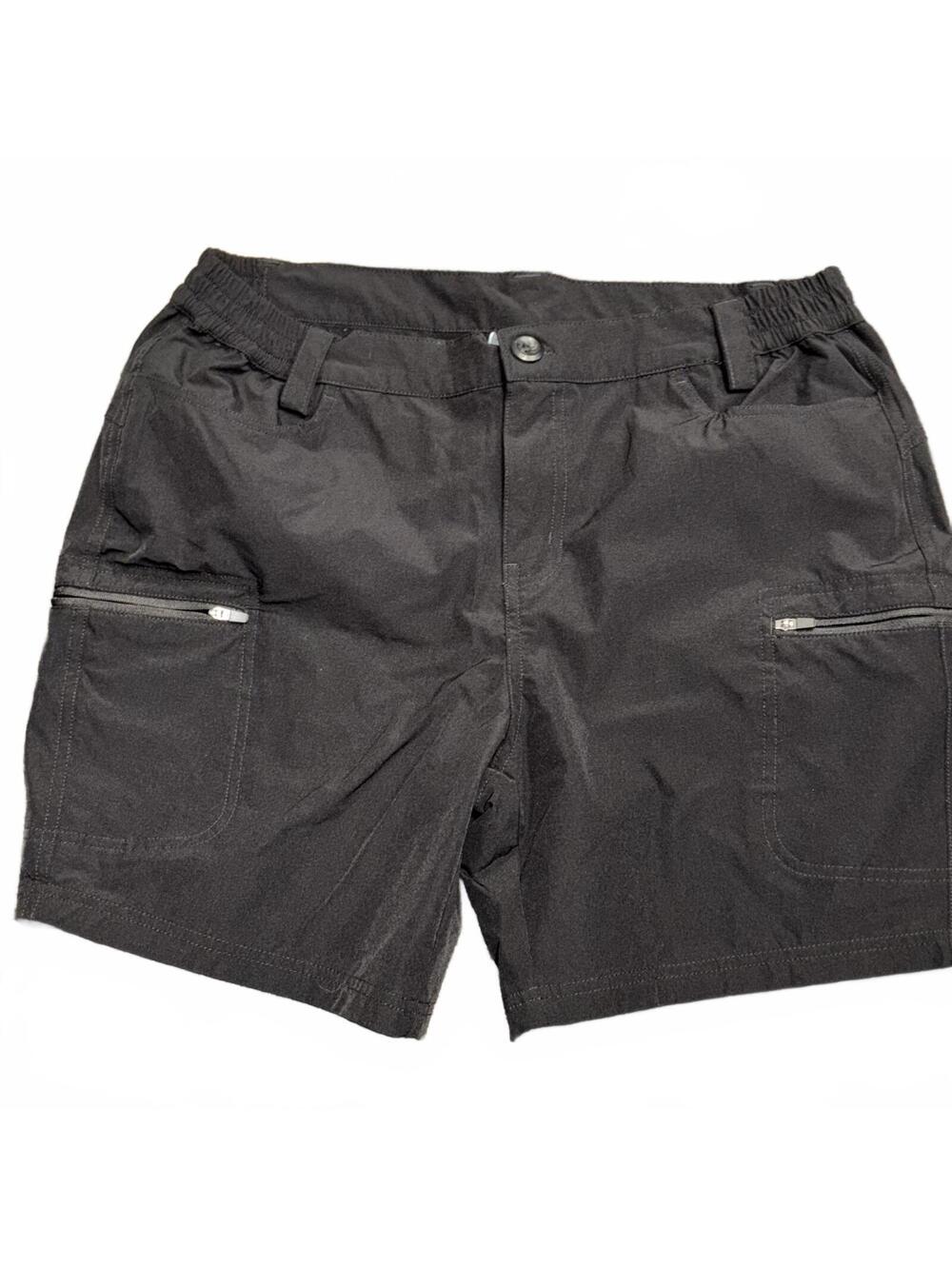 Willit Black Nylon Cargo Shorts, sz L